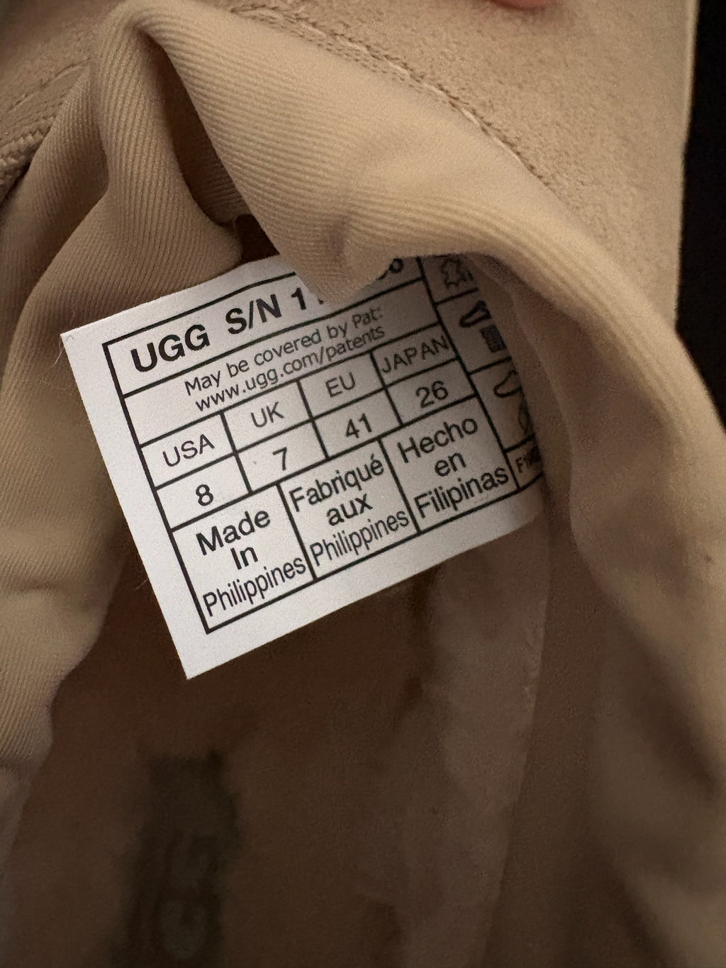 UGG Tasman Weather Hybrid – Mustard Seed / Cream – UK 7 –