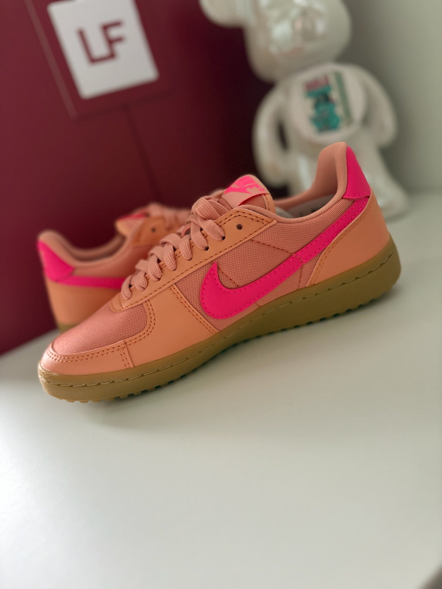 Nike Field General WMNS Trainers Apricot Agate Hyper Pink Gum UK 3.5