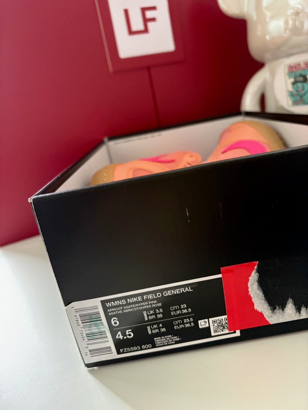 Nike Field General WMNS Trainers Apricot Agate Hyper Pink Gum UK 3.5