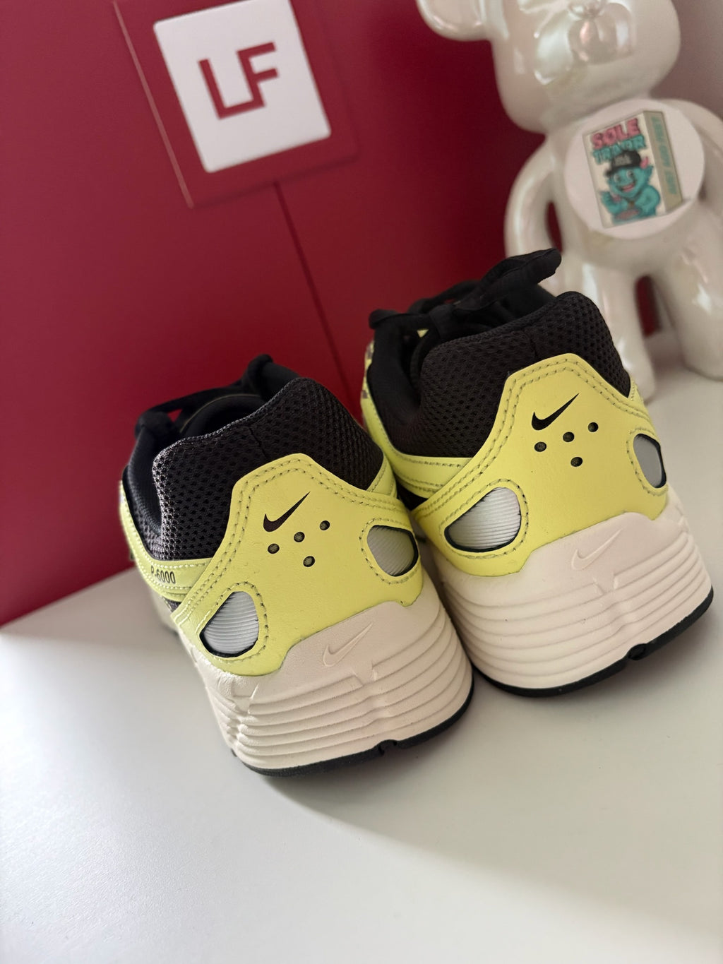 Nike P-6000 GS Trainers Lemon Twist Black Metallic Silver UK 6