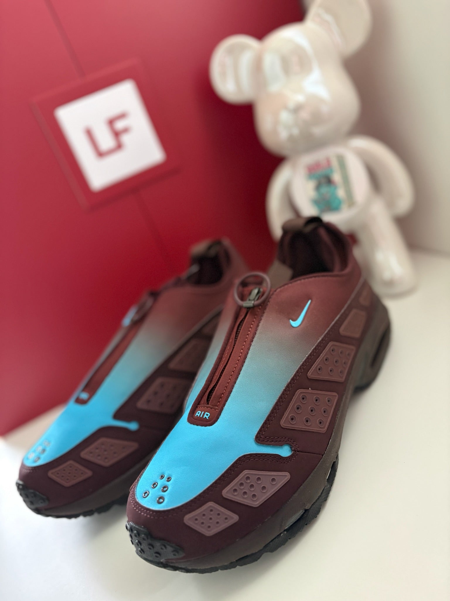 Nike Air Max SNDR Burgundy Crush Baltic Blue Trainers UK 6