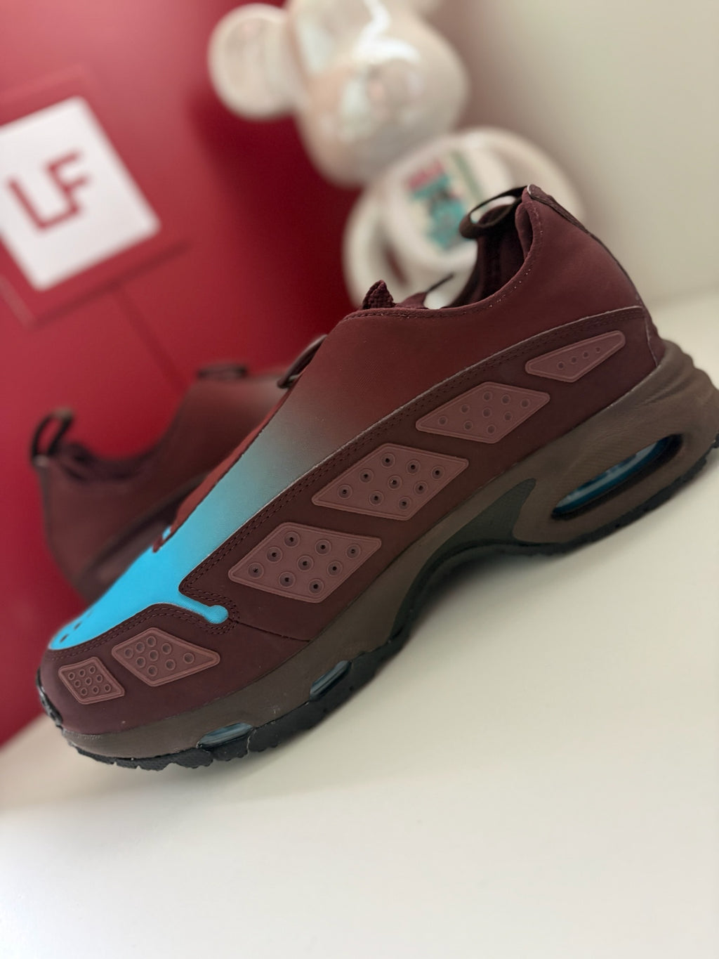 Nike Air Max SNDR Burgundy Crush Baltic Blue Trainers UK 6