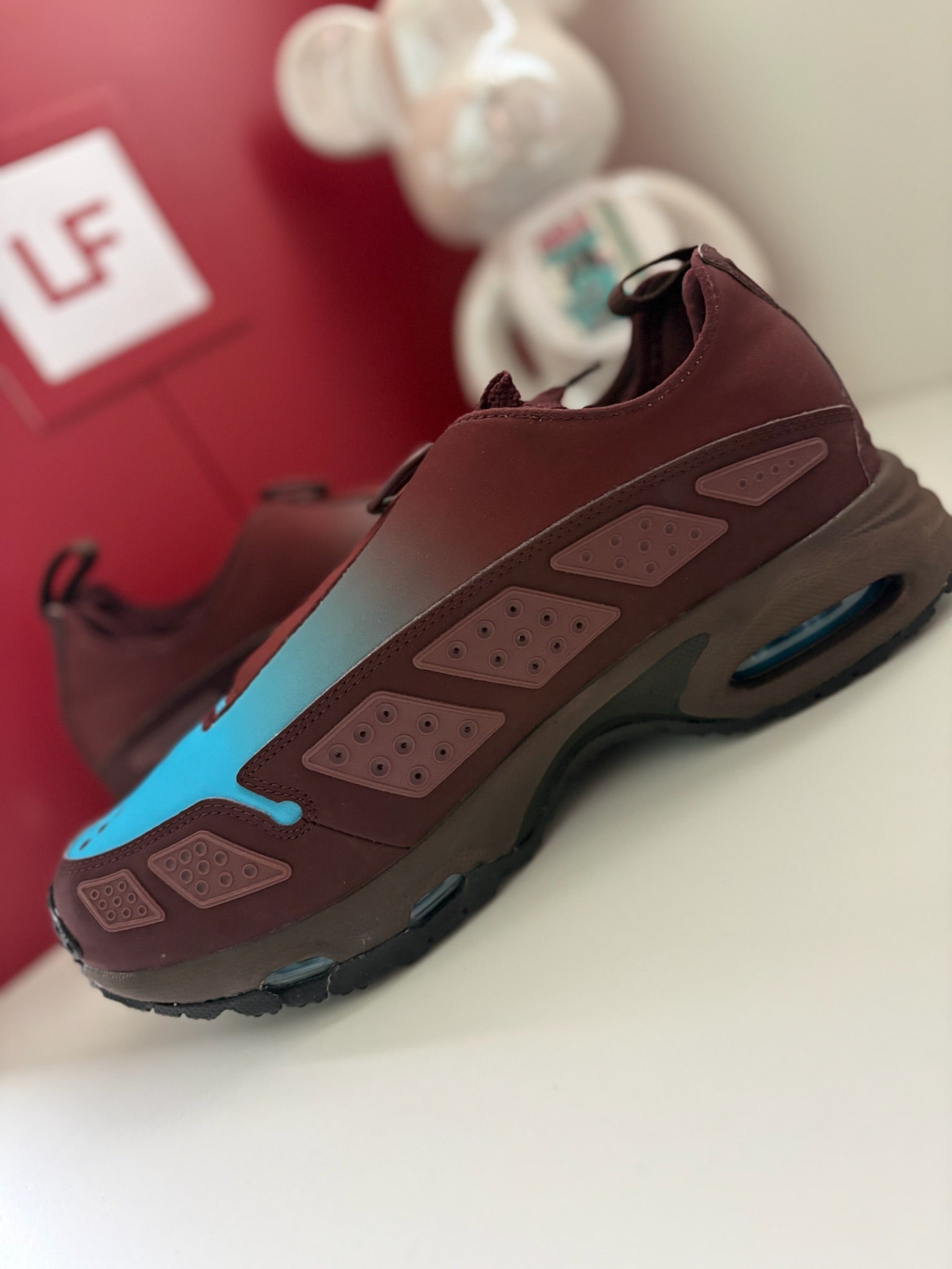 Nike Air Max SNDR Burgundy Crush Baltic Blue Trainers UK 6