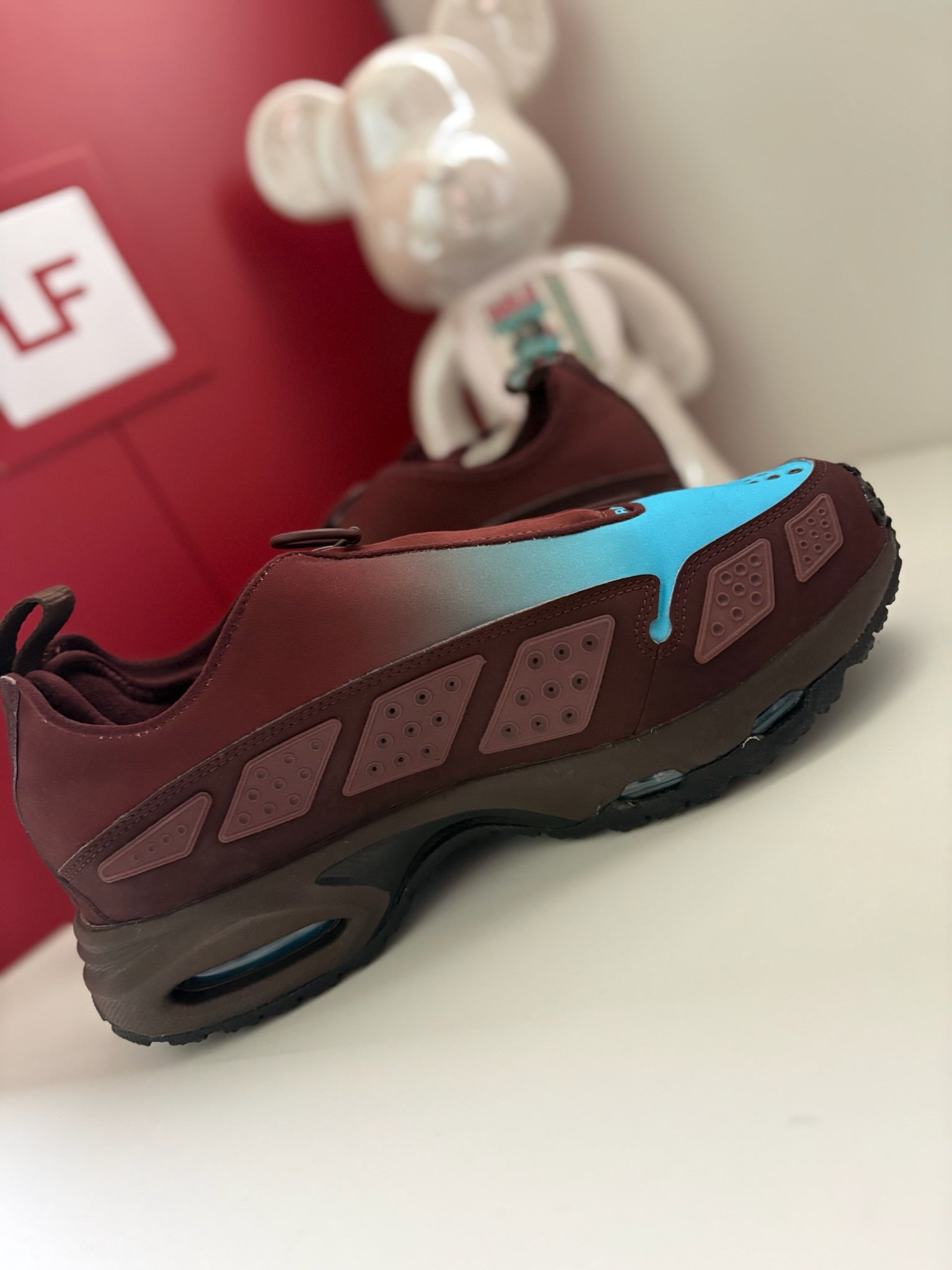 Nike Air Max SNDR Burgundy Crush Baltic Blue Trainers UK 6