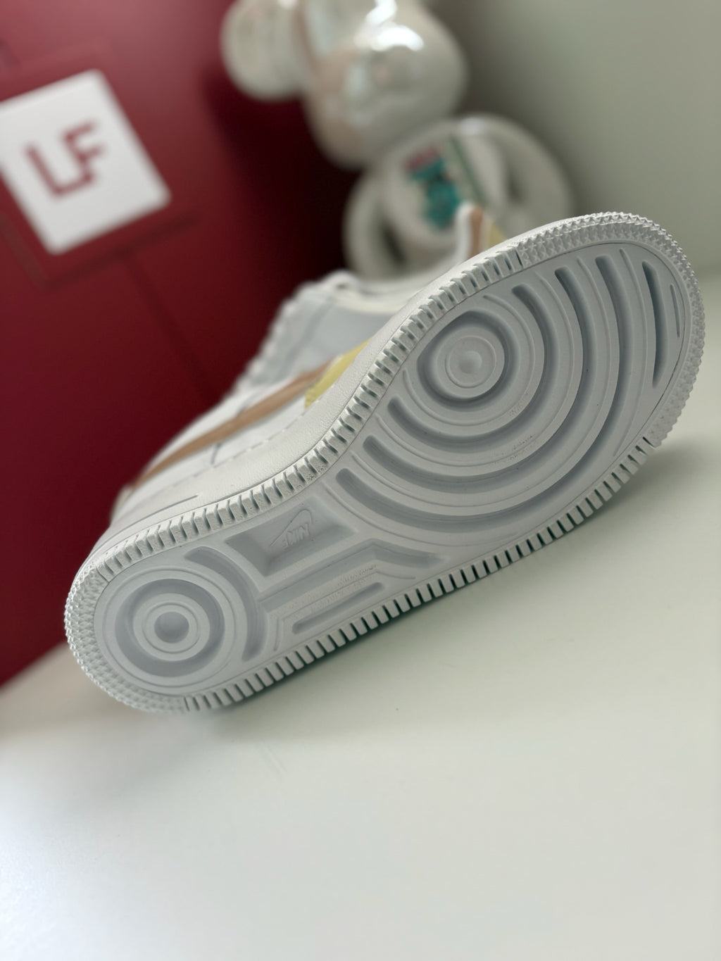 Nike Air Force 1 Shadow White Hemp Team Gold UK 3.5