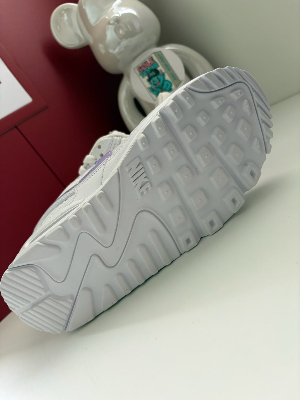 Nike Air Max 90 Sample Pair White Purple UK 2.5 Rare Sample
