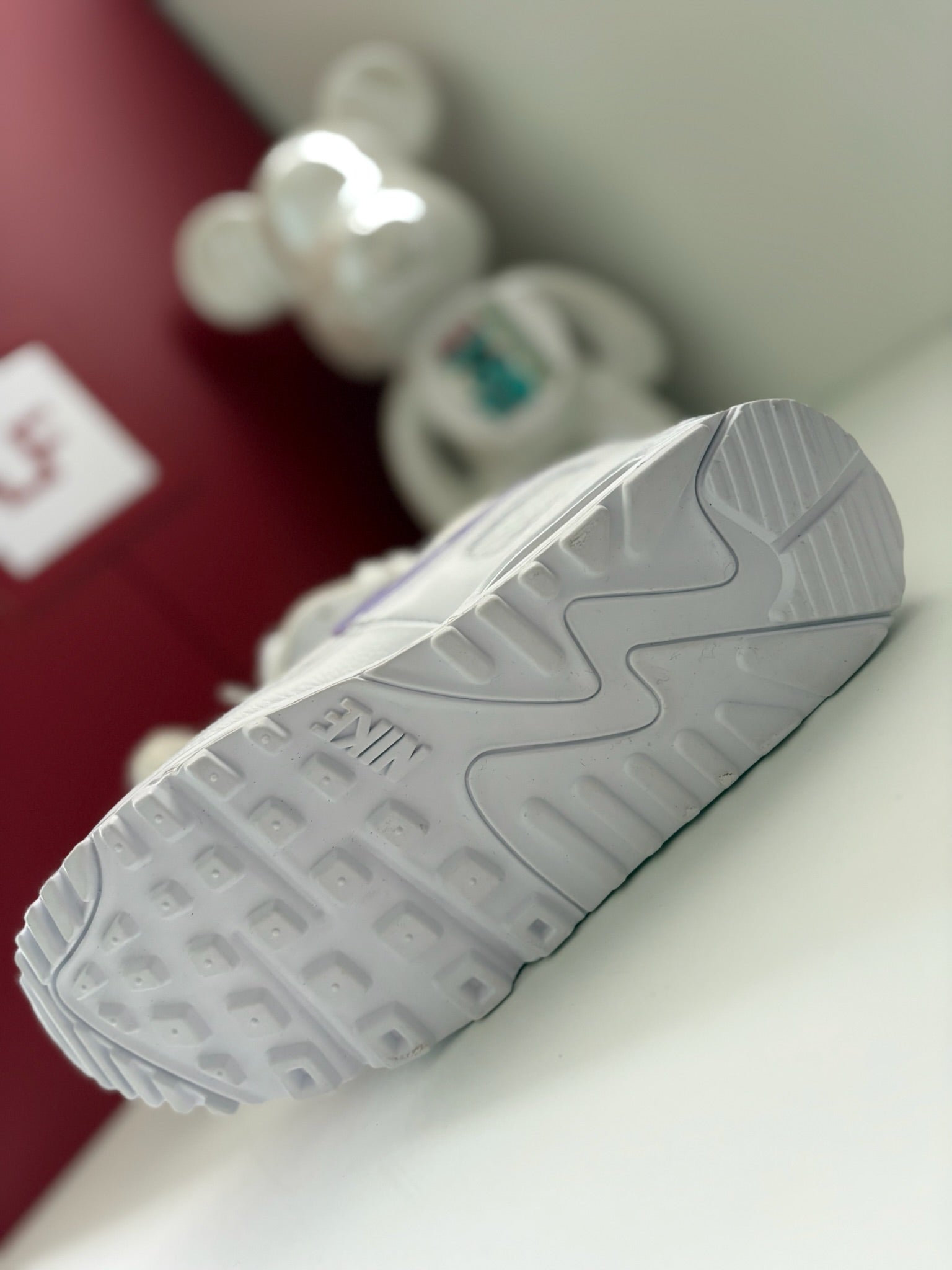 Nike Air Max 90 Sample Pair White Purple UK 2.5 Rare Sample