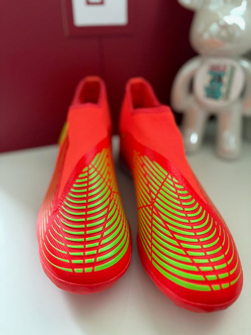 Adidas Predator Edge.3 Laceless Turf TF Football Trainers Solar Red Solar Green UK 11