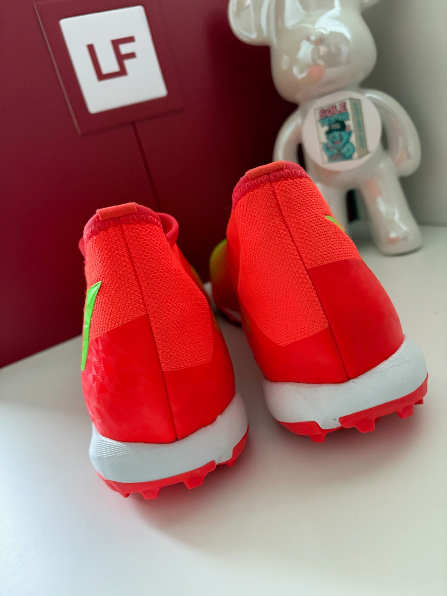 Adidas Predator Edge.3 Laceless Turf TF Football Trainers Solar Red Solar Green UK 11