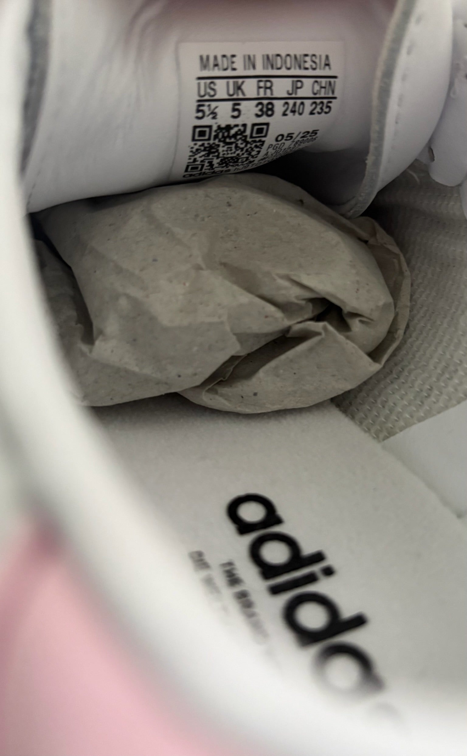 Adidas Samba OG Cloud White Clear Pink Gum Sole UK 5