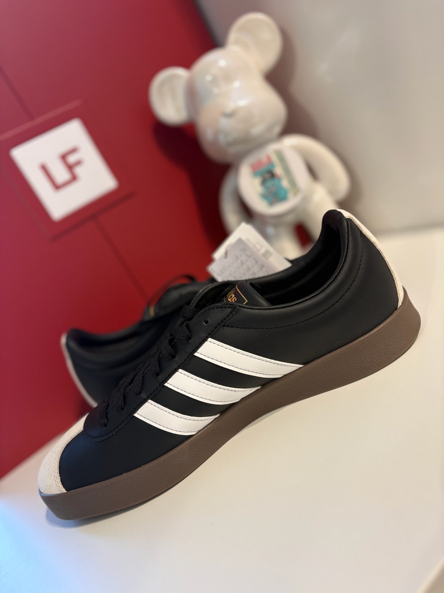 Adidas VL Court 3.0 K Navy White Gum Sole Trainers UK 6.5