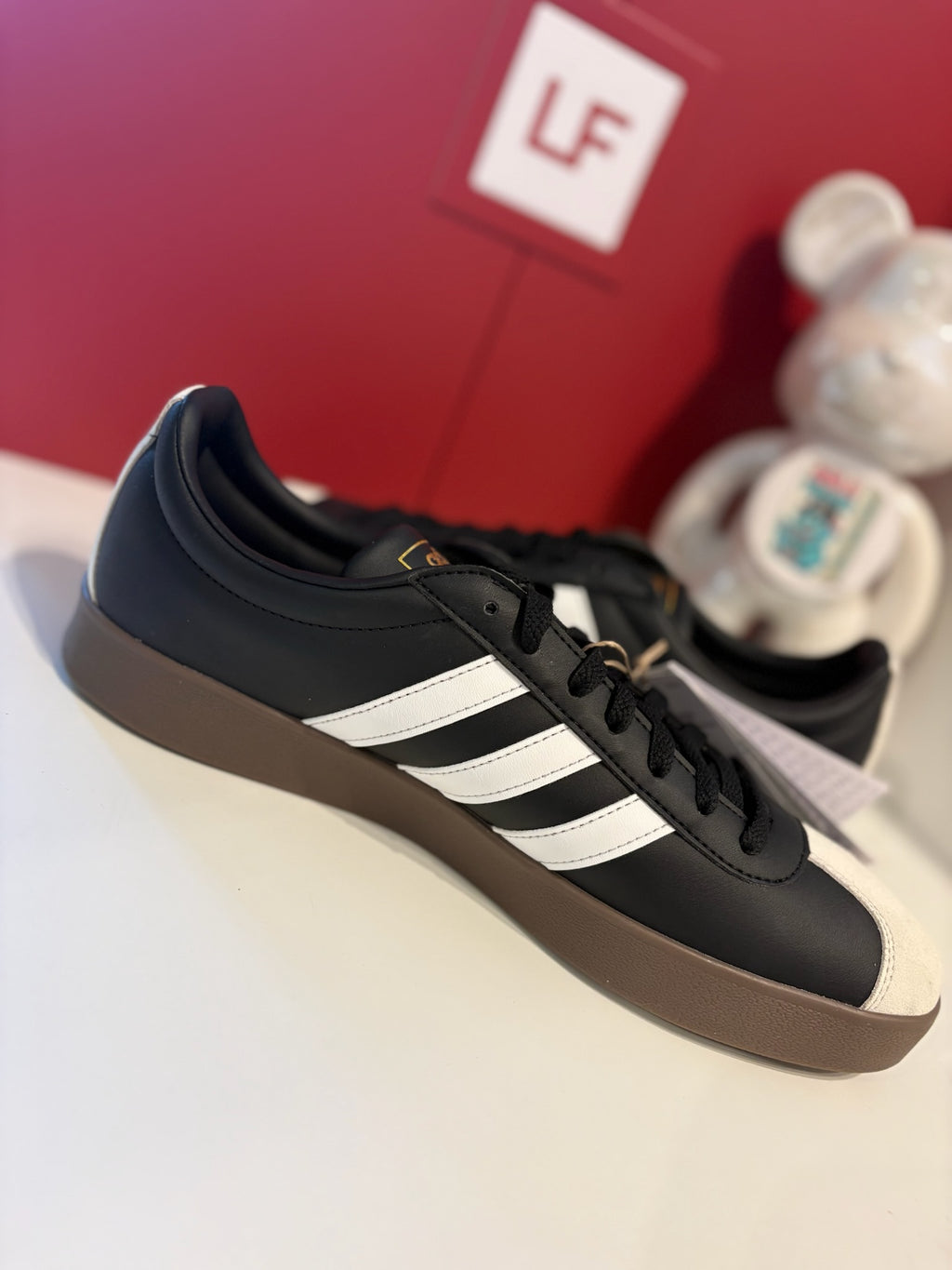 Adidas VL Court 3.0 K Navy White Gum Sole Trainers UK 6.5