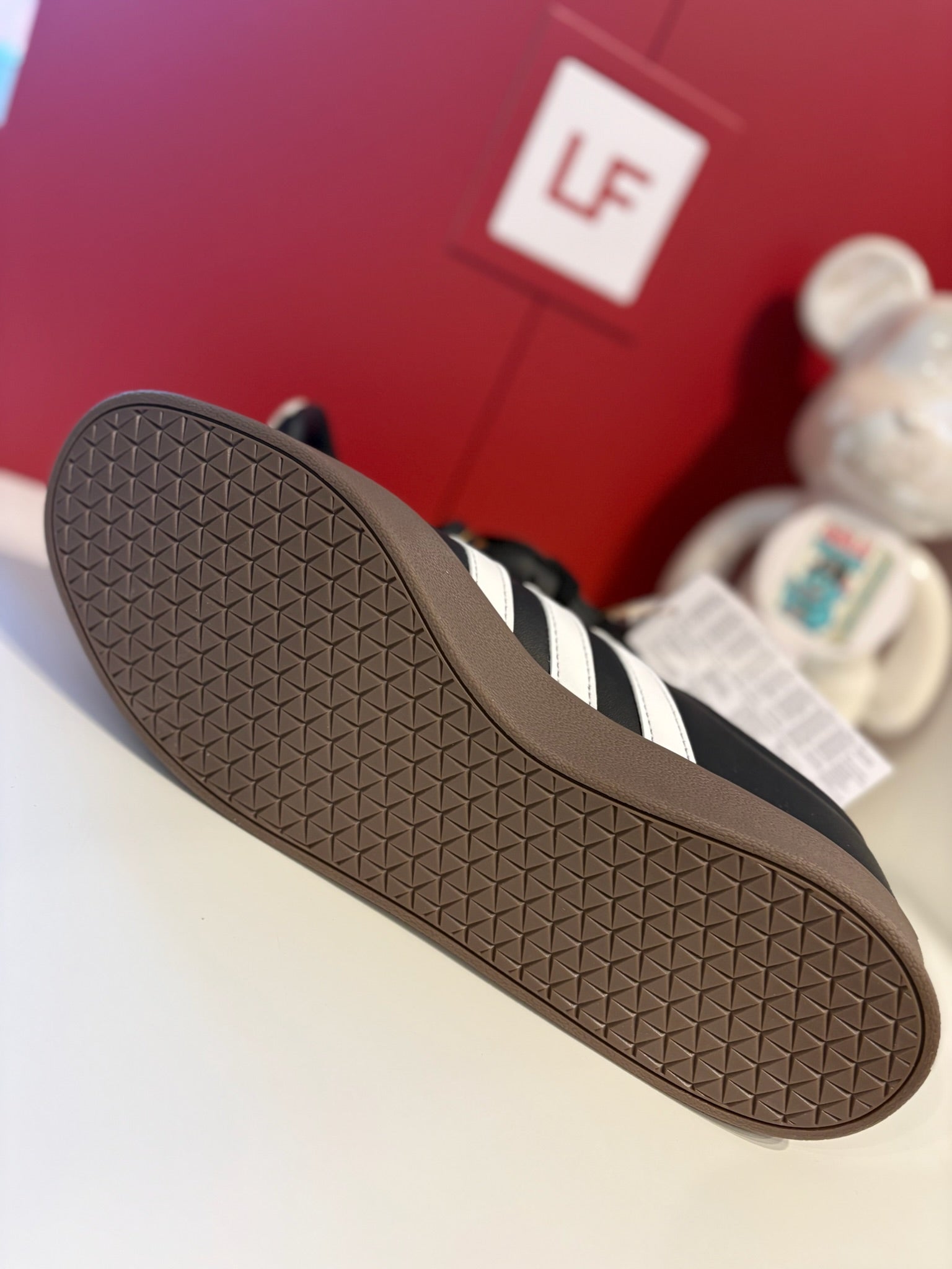 Adidas VL Court 3.0 K Navy White Gum Sole Trainers UK 6.5