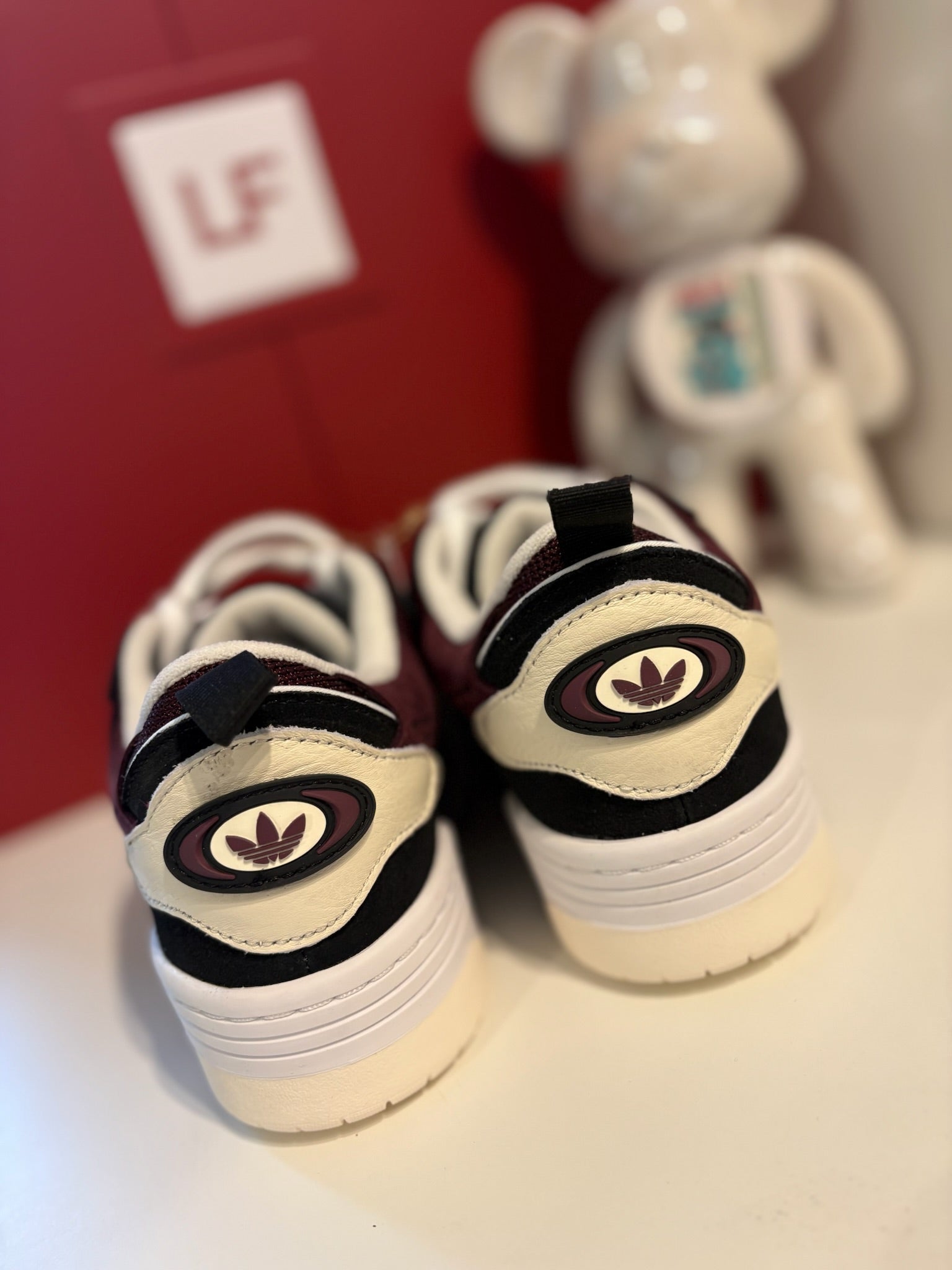 Adidas ADI2000 Trainers Burgundy Black White UK 9