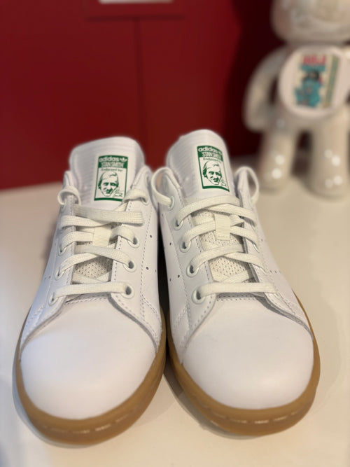 Adidas Stan Smith J Cloud White Green Gum Trainers UK 3.5