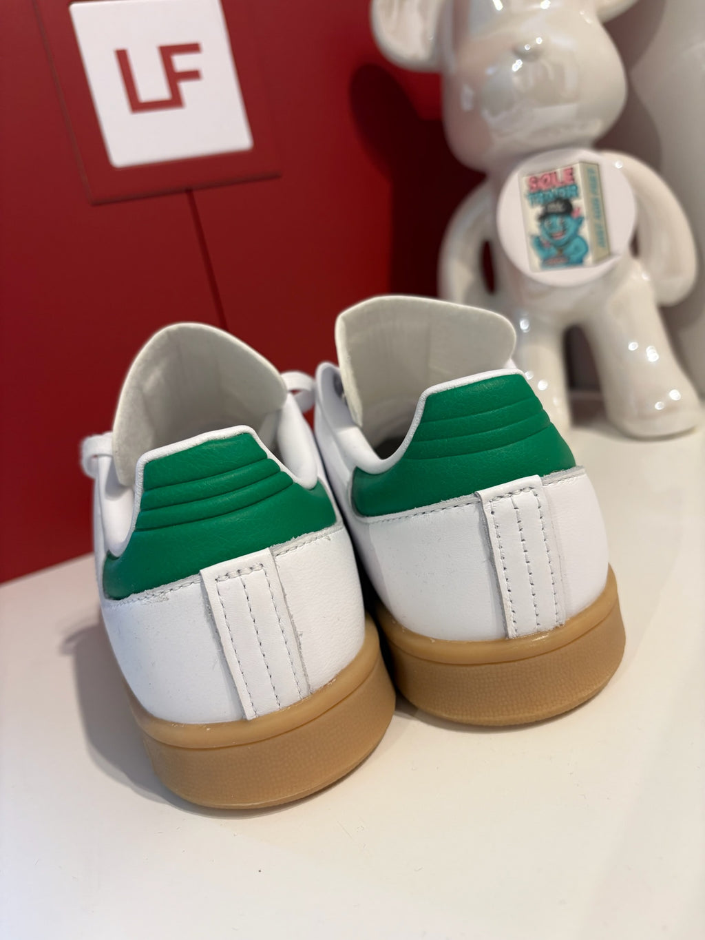 Adidas Stan Smith J Cloud White Green Gum Trainers UK 3.5