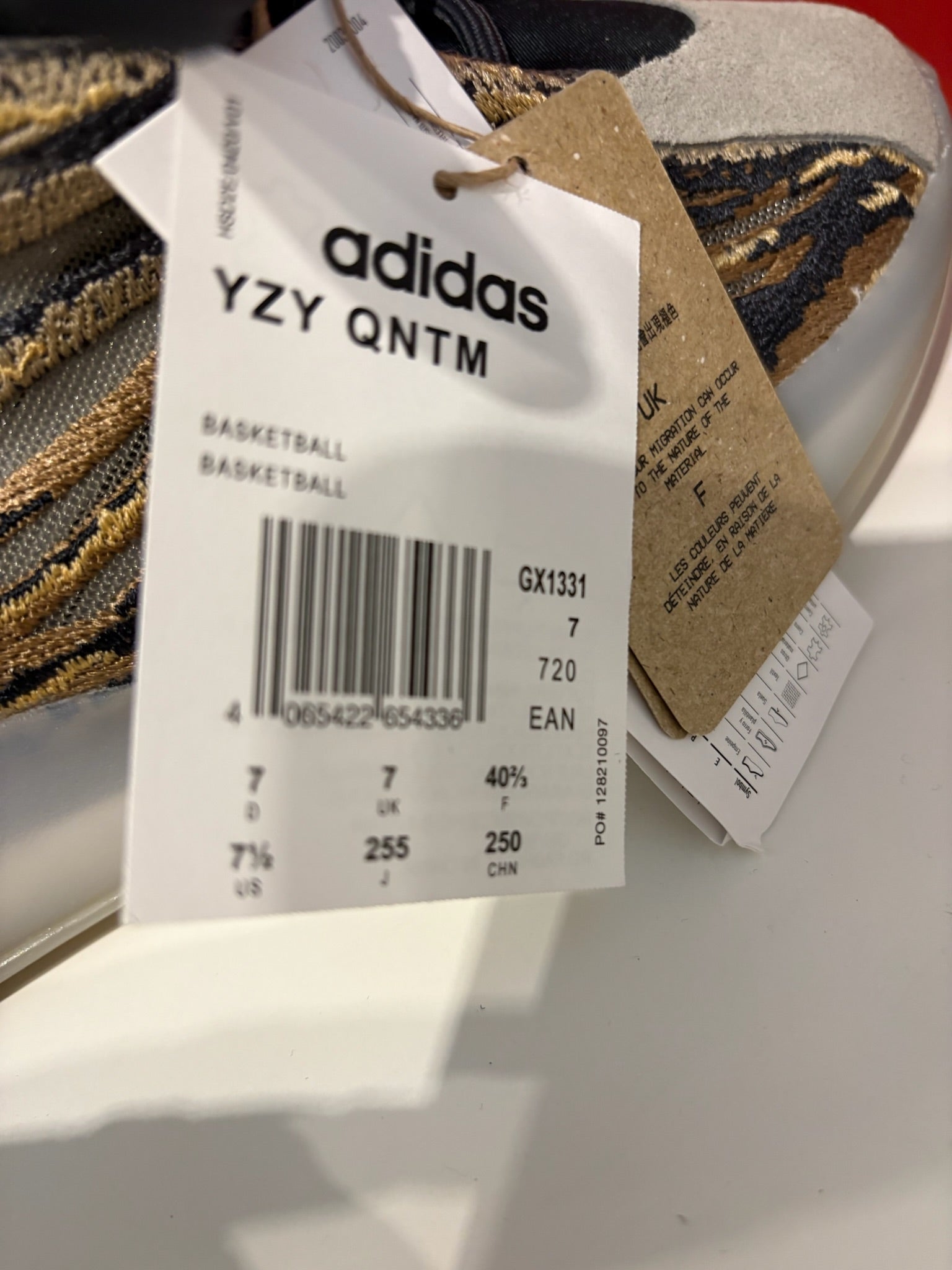 Adidas Yeezy QNTM Amber Tint GX1331 UK 7