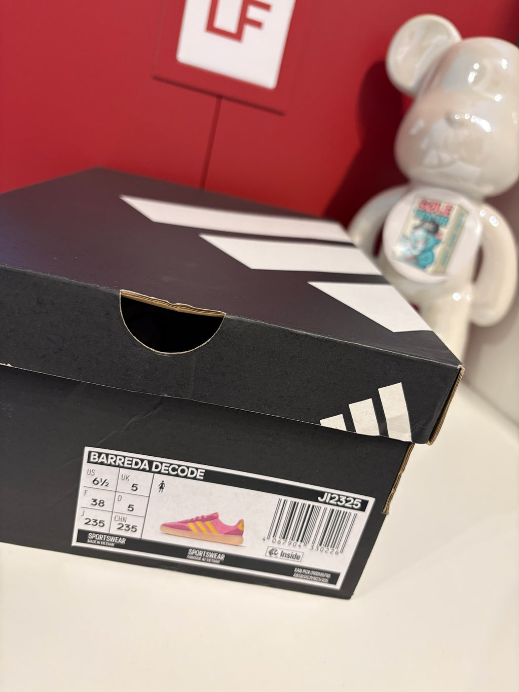 Adidas Barreda Decode trainers in a standout pink and yellow colourway UK 5