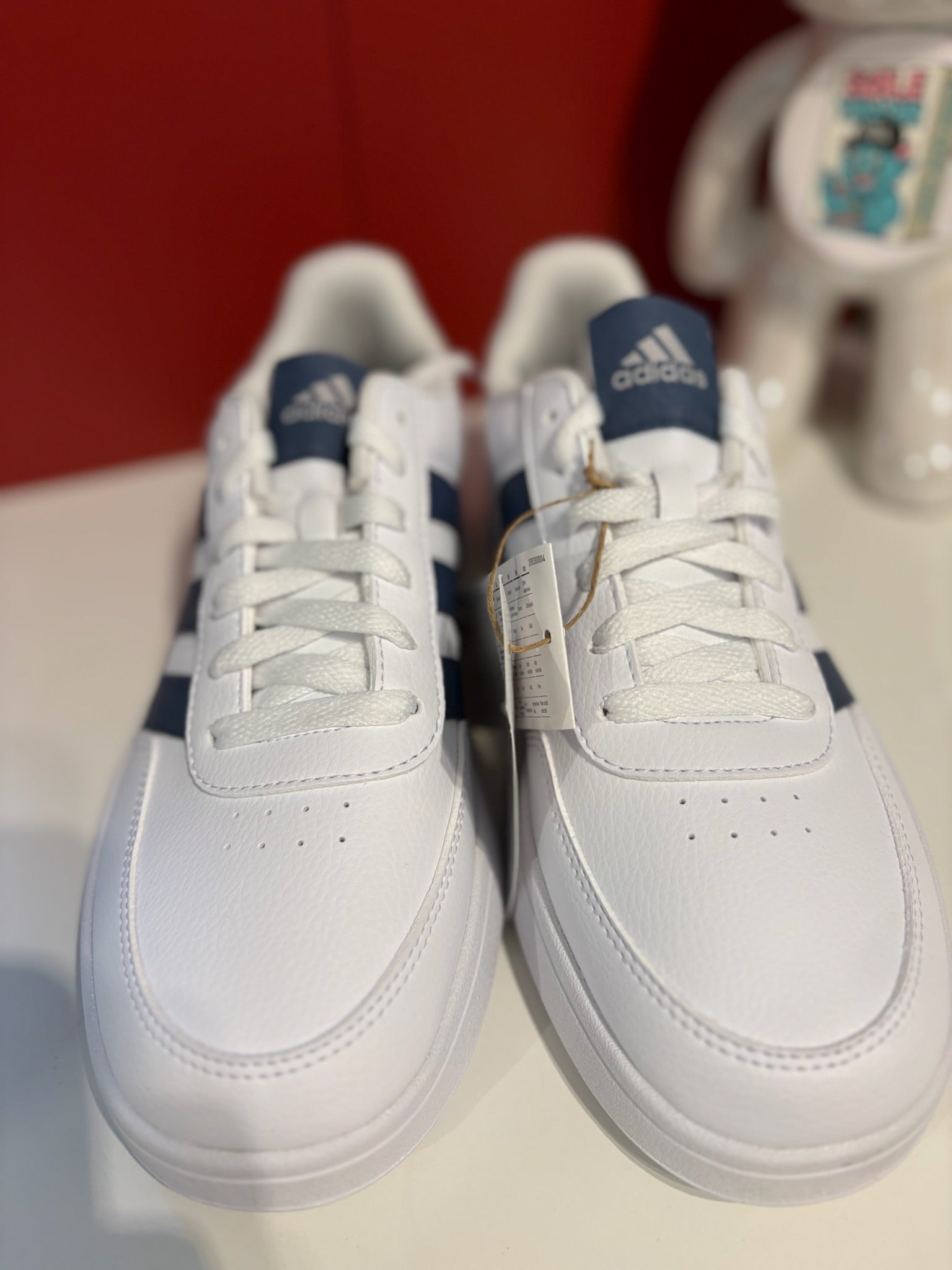 Adidas Breaknet 2.0 White Navy Trainers UK 7.5