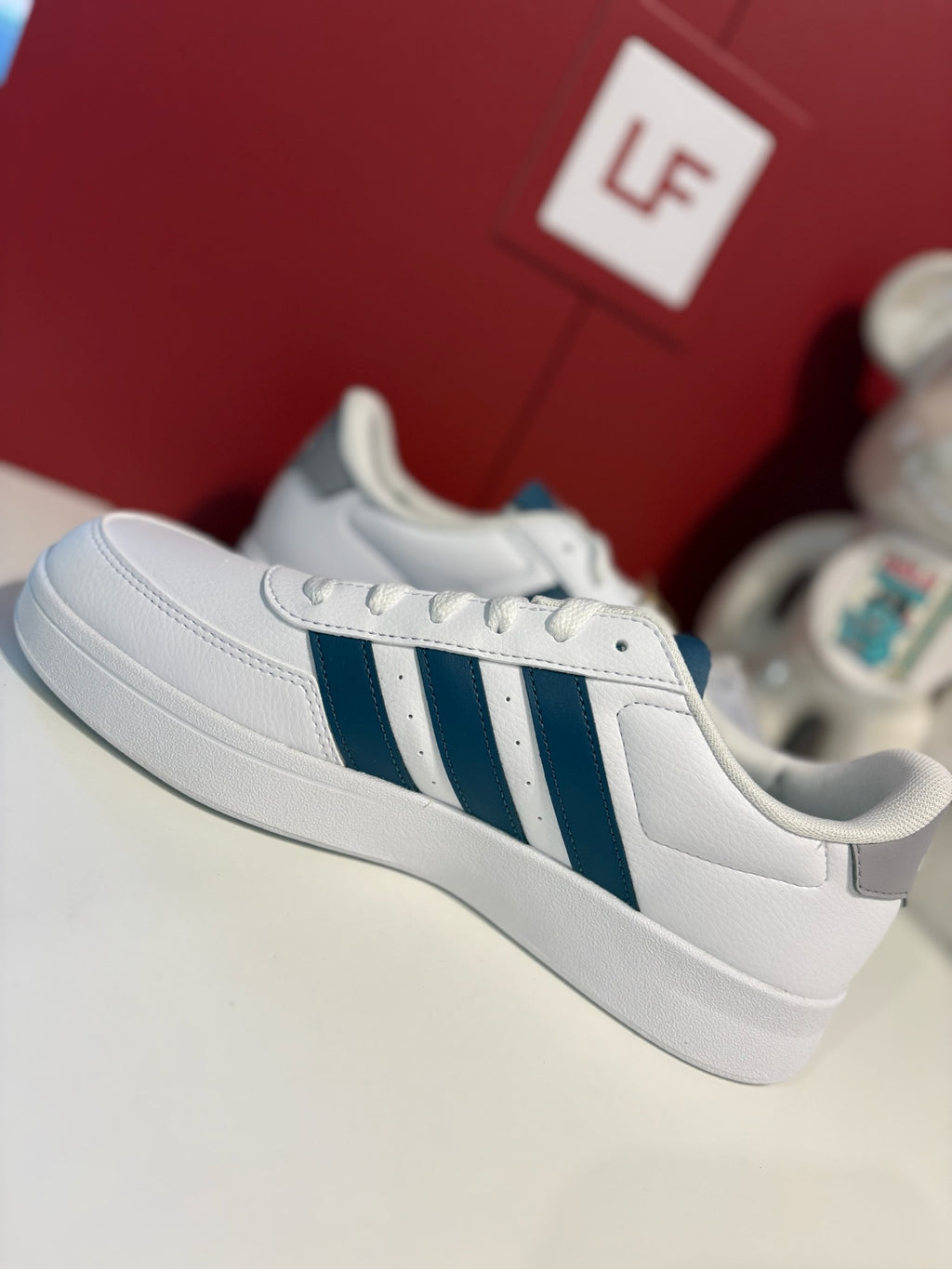 Adidas Breaknet 2.0 White Navy Trainers UK 7.5