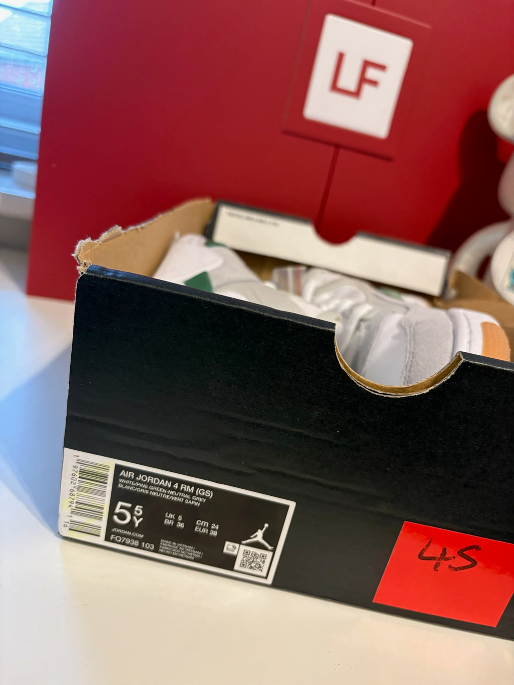 Air Jordan 4 RM Pine Green GS UK 5