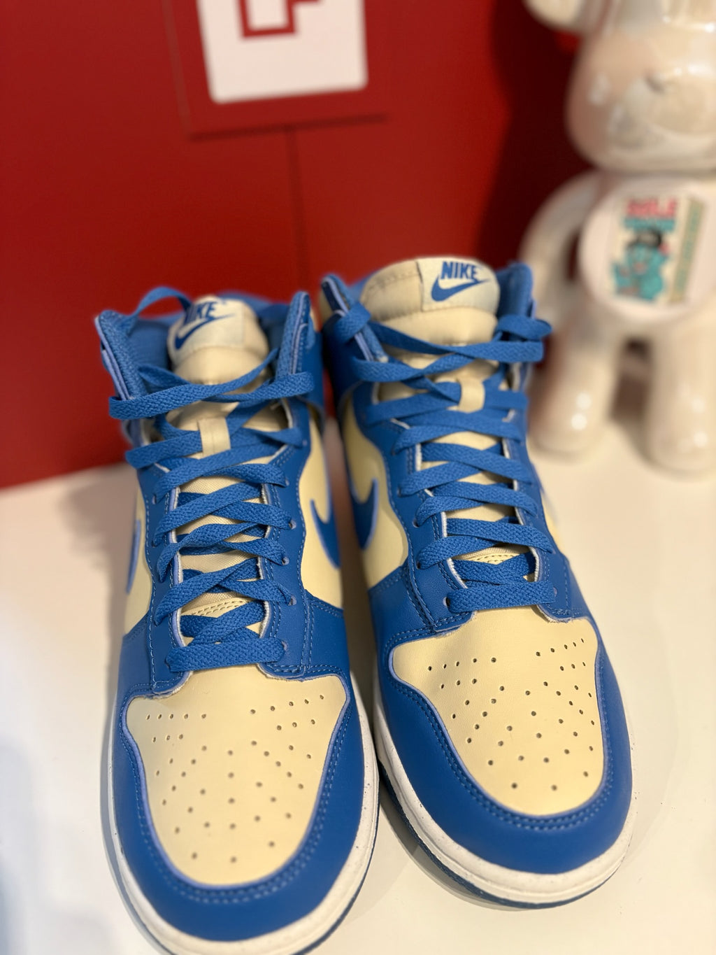 UK 5 Nike Dunk High Next Nature Light Khaki Star Blue Womens Trainers