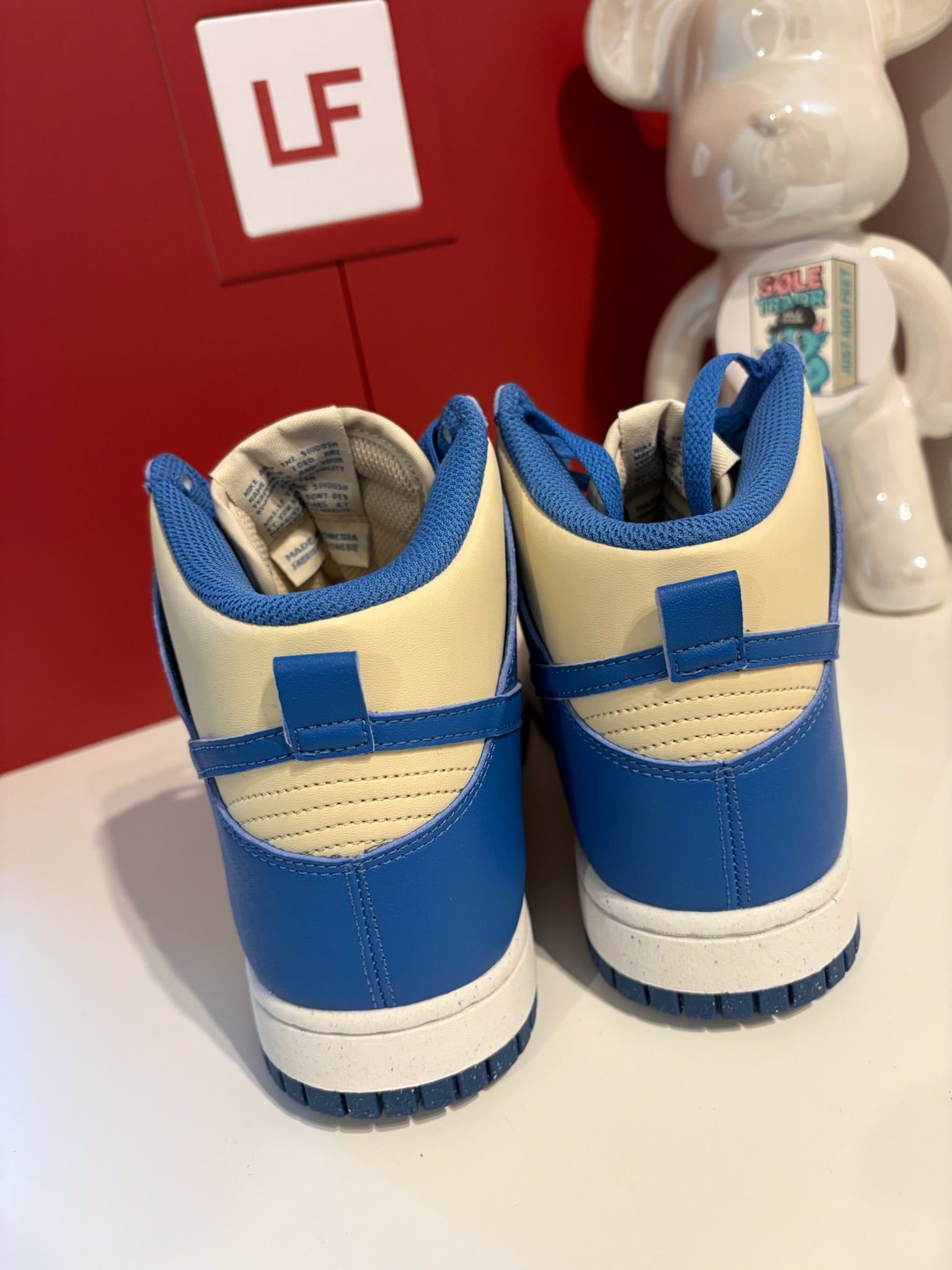 UK 5 Nike Dunk High Next Nature Light Khaki Star Blue Womens Trainers