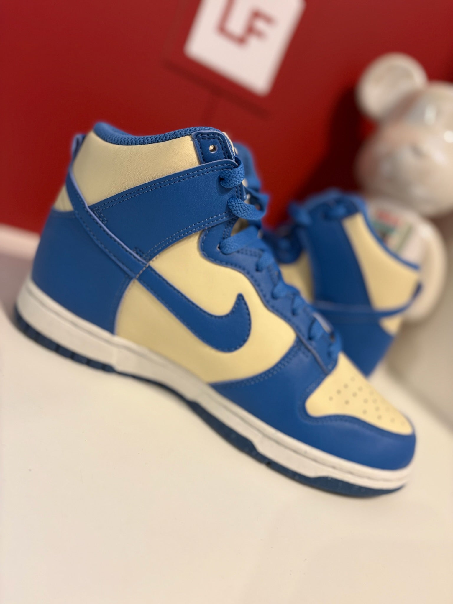 UK 5 Nike Dunk High Next Nature Light Khaki Star Blue Womens Trainers