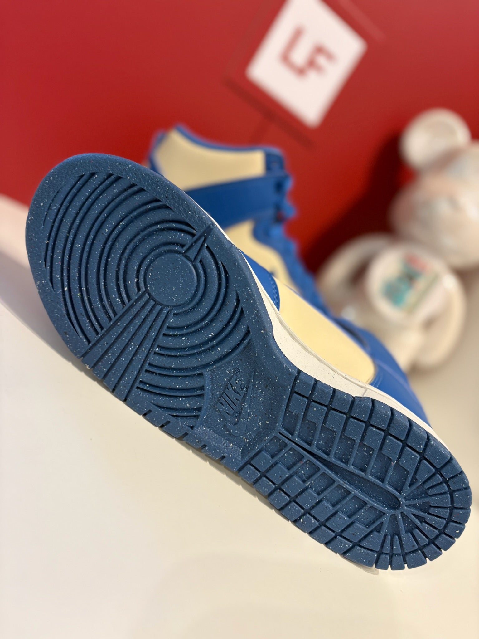 UK 5 Nike Dunk High Next Nature Light Khaki Star Blue Womens Trainers