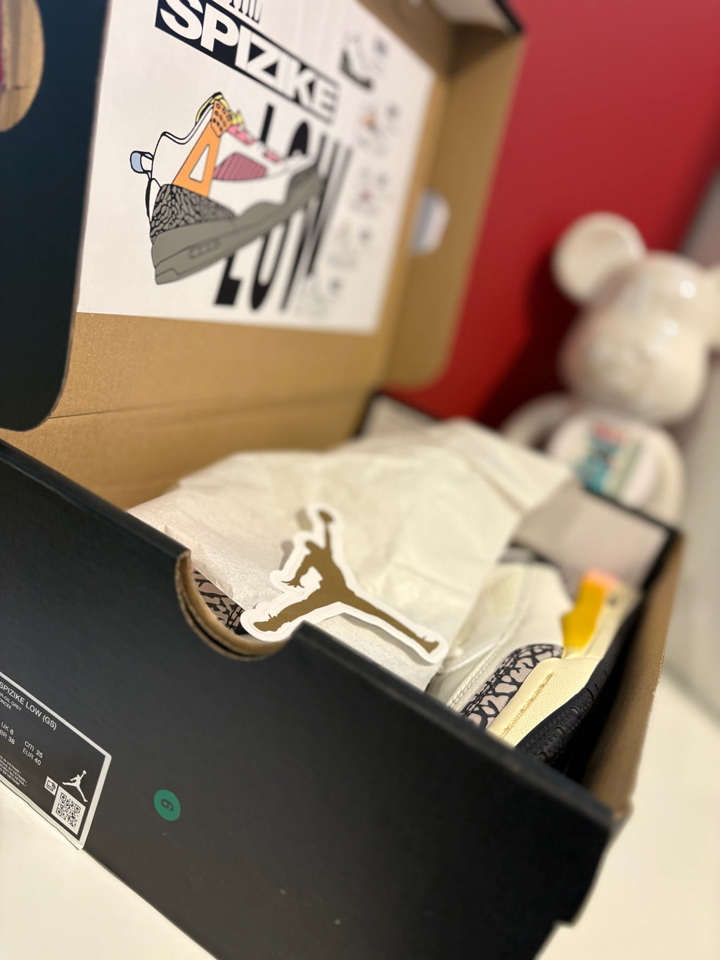 Jordan Spizike Low White Multi UK 6 GS